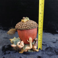 Thumbnail for Kensington Giftware with Box Good  13cm Longtailers Pixie Acorn Trinket Box deco7