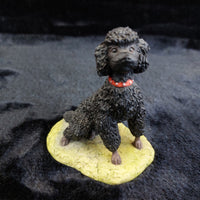 Thumbnail for Border Arts Fine Black Poodle Figurine Ayres Handmade Scotland Dog Statue 1983.8