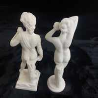 Thumbnail for Michelangelo David & Female Nude Sculpture Pair – 9.5