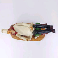 Thumbnail for Vintage French Bottle Chef Holder Ceramic Hand Painted -872 grams Acceptable.3