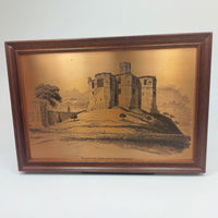 Thumbnail for Rare Framed Copper Etching Warkworth Castle North-East View  Artwork  24x17.5 cm1