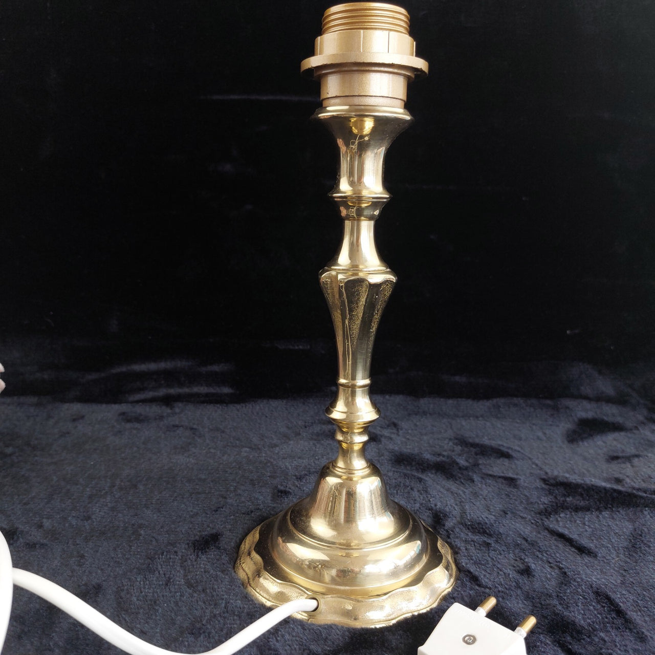 Good Italian Table Brass Lamp â Vintage Mid-Century Candlestick Style 11 "7
