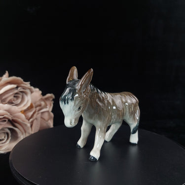 Duchy Pottery Cornwall Donkey Foal Figurine  Vintage Glazed Porcelain UK 4in1