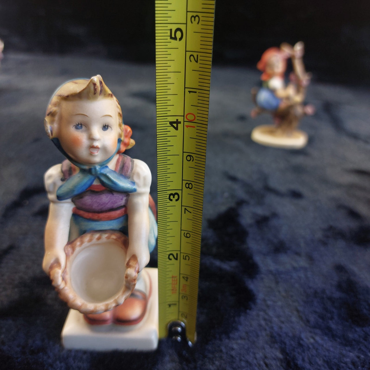 Goebel Girl Hummel With Basket Tree Scene Figurine W Germany Vintage see the pic9