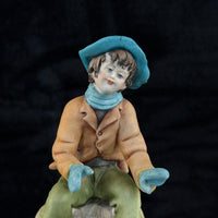 Thumbnail for Rare Napoleon Capodimonte Figurine Boy by Giacomo Campfire Porcelain Italy gift4
