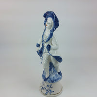 Thumbnail for Vintage Capodimonte Lady in Blue Porcelain -Figurine Italian Italy Large.13.5