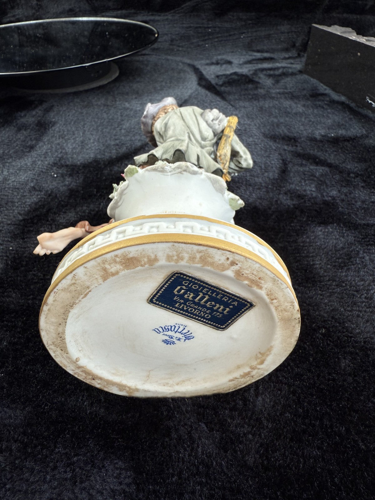Porcelain Italian Figurine "The Flute Player" Le Nove Bertosca, Galleni Livorno9