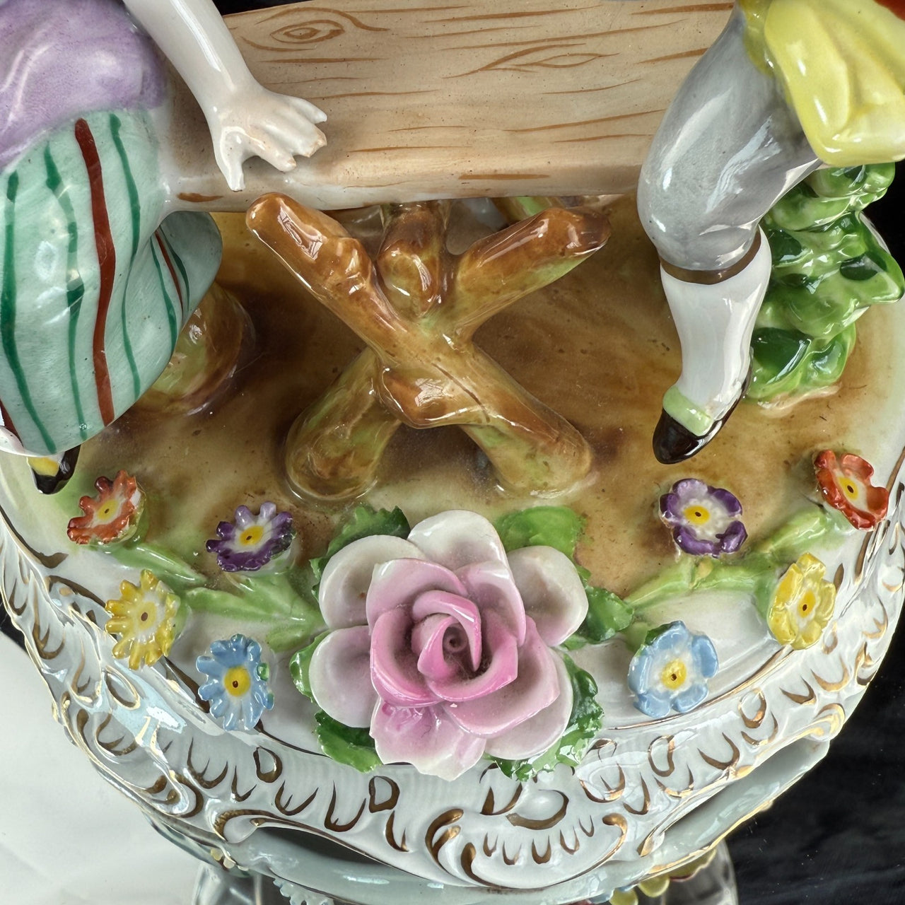 Rare Antique 13" Von Schierholz Porcelain Centerpiece Sculpture Bowl -see pics18