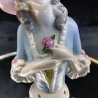 Thumbnail for Germany Half Porcelain Doll Pair Lady Figurines Hand Painted 4.2 in 1006 Vintage14