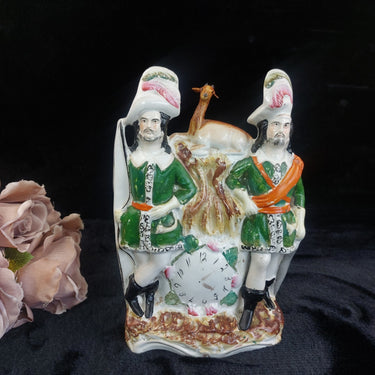 19th century antique Staffordshire Hunter Figurine Deer Antler  9