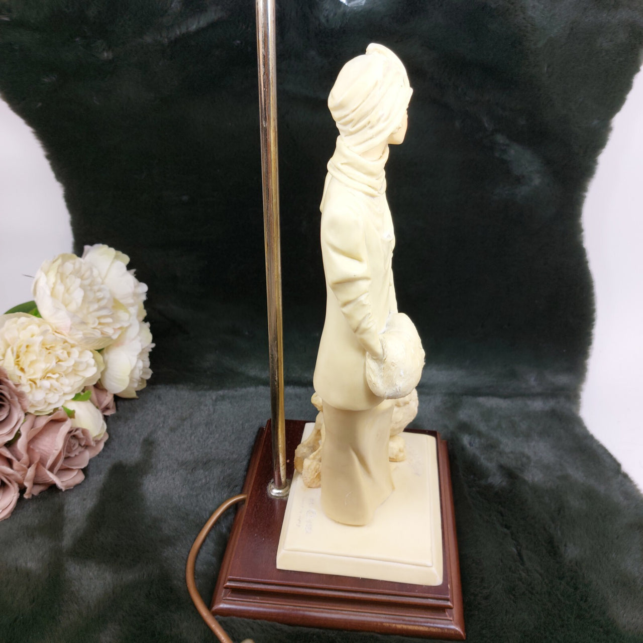 Vintage Vittorio Tessaro Figurine Lamp - Elegant Lady & Poodle - untested! 199213