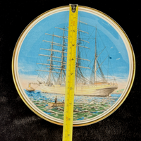 Thumbnail for Edwardian China Bone Tall Ships Plate Set – France II & Herzogin Cecilie – P.A.1