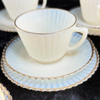 Thumbnail for Macbeth Evans American Sweetheart Monax Milk Glass Tea Set 6 Cups Saucers Creame10