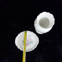 Thumbnail for Aynsley Little Sweetheart Vase with Underplate Floral Bone China United Kingdom6