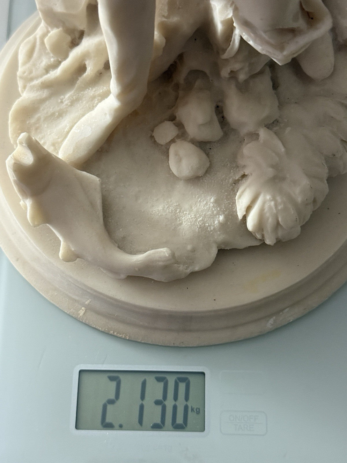 Antique , Late 19th Century Parian Ware Style Fisherman Figurine 2.13kg 12in dec10