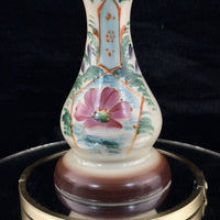 Thumbnail for Milk Bohemian Glass Antique Vase 12” Floral Victorian Urn Form decor see pics5
