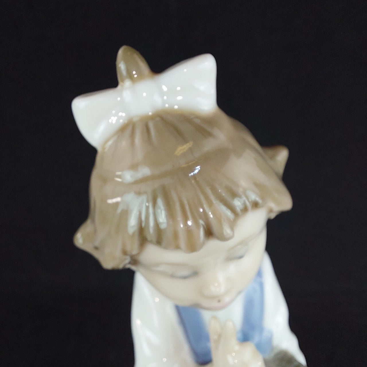 NAO Lladró Handmade Porcelain Girl -18.5 cm Figurine Collectible Blue Dress -10