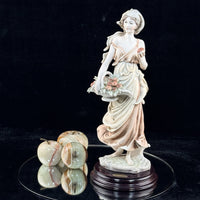 Thumbnail for Giuseppe Armani Florence Fresh Fruits Lady Figurine 14” Italy Home Decor 1987 .3