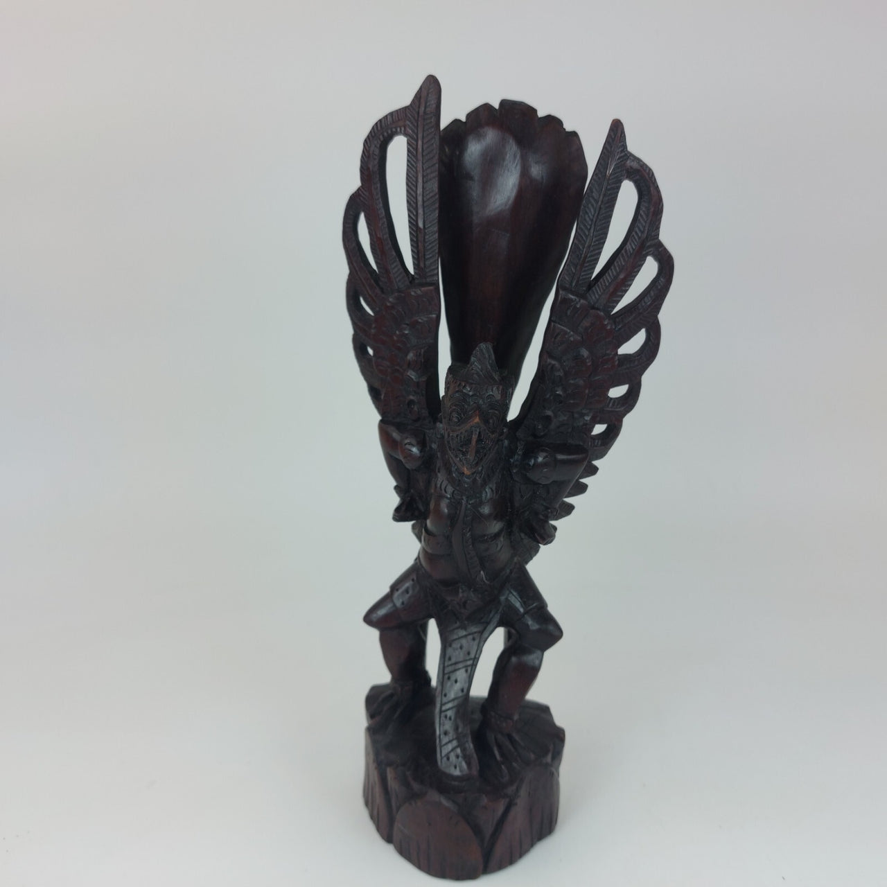Garuda Hand Carved Wood Statue  10"  Hindu Buddhist Mythical Bird Art gift xmas.3