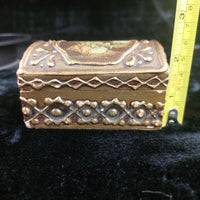 Thumbnail for Antique Gilt Trinket Wood Fragonard Painted Style portrait of beauty Ladies12
