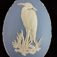 Thumbnail for Wedgwood Jasperware White & Blue Collectible Egg with Dish 1978 Trinkets Boxes/8