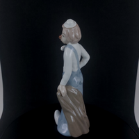 Thumbnail for Casades Clown Bag with Porcelain Figurine Collectible from Spain, 6in blue deco4