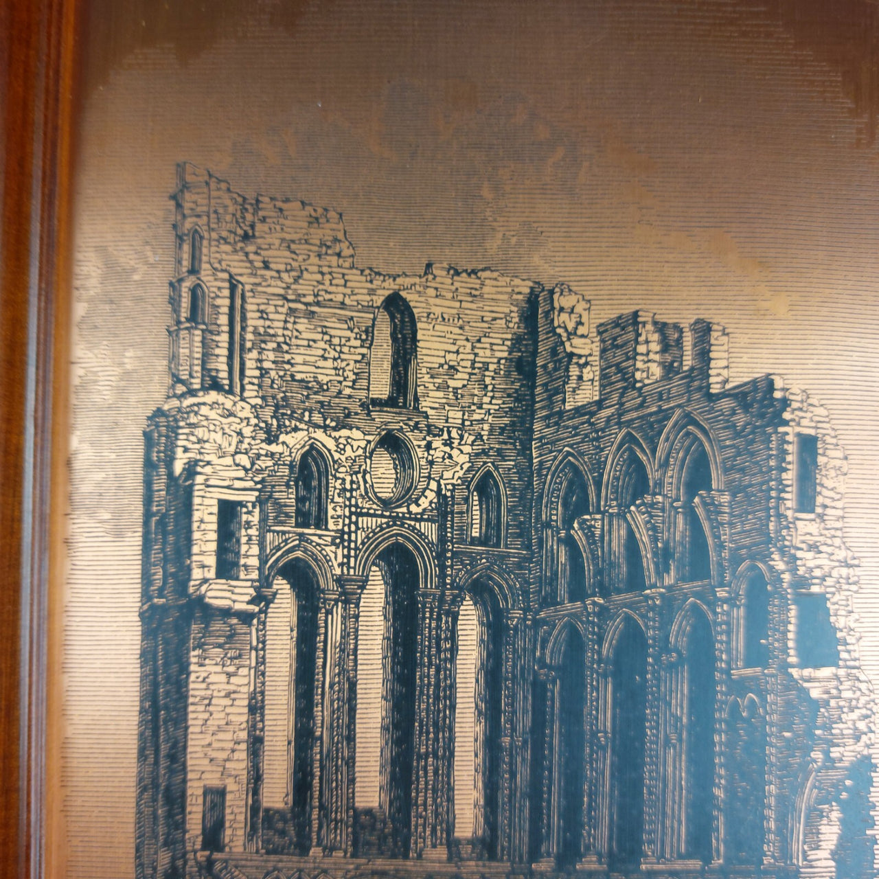 Tynemouth Priory 1874 Copper Engraving Art Framed 9.75" - Multitechnic Eng Ltd3