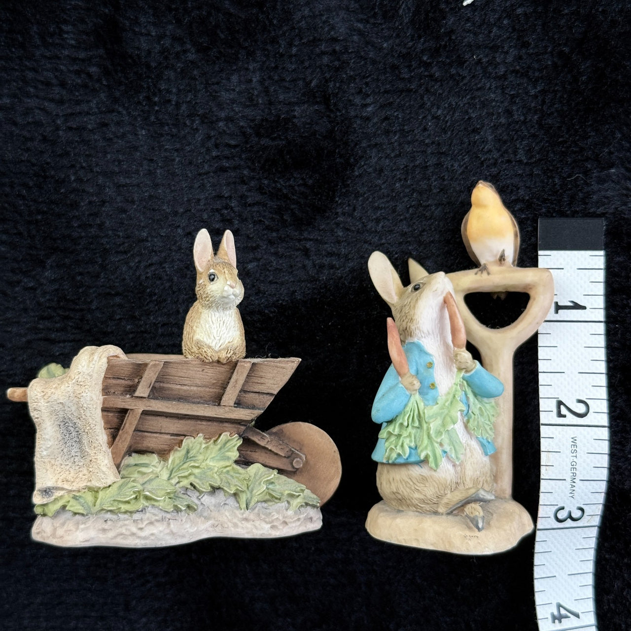 Beatrix Potter Peter Rabbit Figurines FW & Co  BFA Scotland Set of 2 1992 & 19966