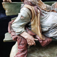 Thumbnail for Original Merli Bruno Figurine Capodimonte Italy old Man on Bench with Squirrel8