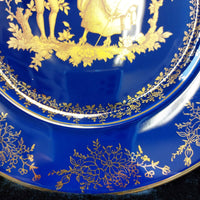 Thumbnail for Limoges Royal Blue  Glaze & Decorative Plate  Miniature Porcelain  Wall 3 Plates19