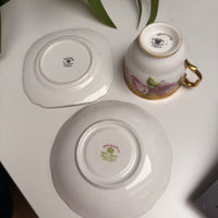 Thumbnail for Royal Albert Old English Rose Trio Set Cup Saucer Plate Pink Red Floral Gilded.13