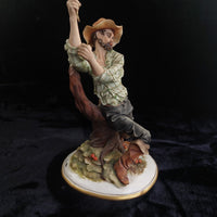 Thumbnail for Ades Fisherman Capodimonte Signed Porcelain Figurine 17