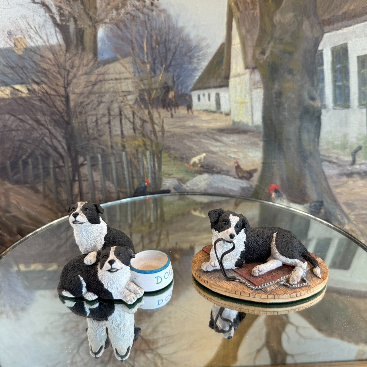 Border Arts Fine Collie Collection Jock's Pride Plate & Two Figurines,box Resin.3