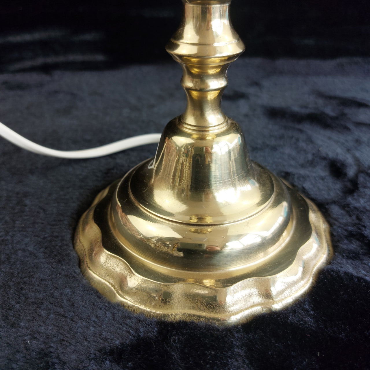 Good Italian Table Brass Lamp â Vintage Mid-Century Candlestick Style 11 "2