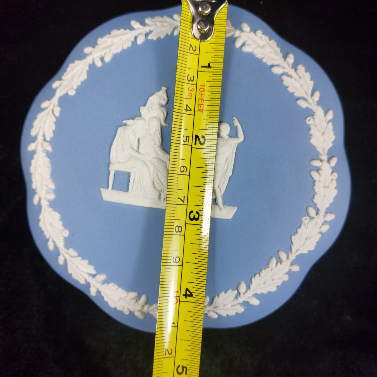Wedgwood Blue Jasperware Trinket Box – Vintage   Classical Design  England13