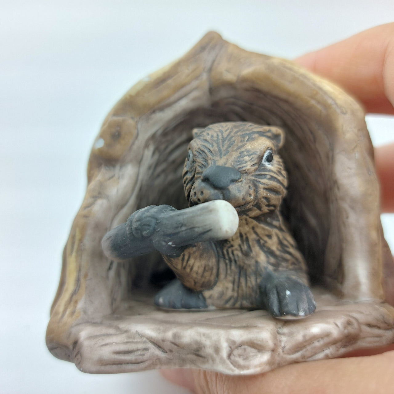1984 Woodland Franklin Beaver 3" Jacqueline Smith Porcelain Collectible Figurine0