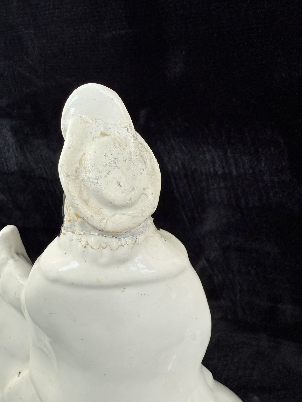 Antique Porcelain Staffordshire Cavalier- Horse Figurine Pair decor see one head10