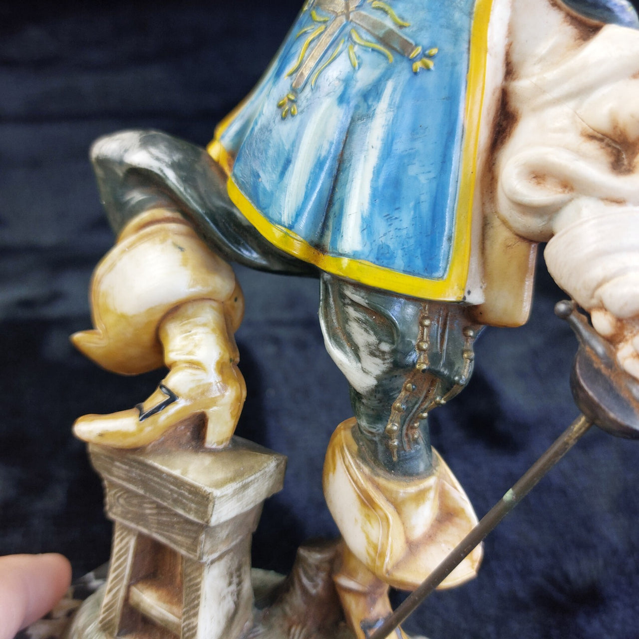 Italy Depose 732 Musketeer Figurine 9" Marble Base Hand Painted collectable gift12