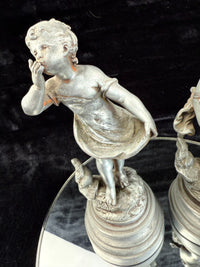 Thumbnail for Antique French Cherub / Putti Metal Figurines 