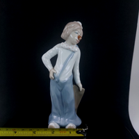 Thumbnail for Casades Clown with Bag Porcelain Figurine Collectible from Spain, 6in blue decor6