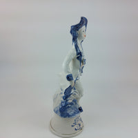 Thumbnail for Vintage Capodimonte Lady in Blue Porcelain -Figurine Italian Italy Large.13.5