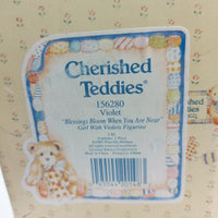 Thumbnail for Cherished Teddies Violet -'Blessings Bloom When You Are Near' Collectible 3