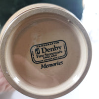 Thumbnail for Denby Memories Stoneware Vase Handcrafted Vintage Design Floral England Brown2