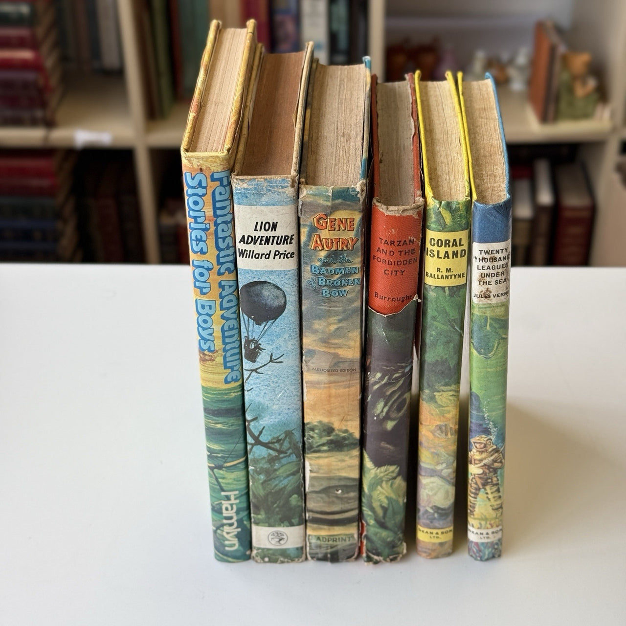 Vintage Adventure Boy's Stories Book Set 20th Century Classics tarzan lion advan9