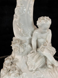 Thumbnail for Antique German Volkstedt Porcelain Cherub Candlestick 10