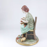 Thumbnail for RARE 1950s Capodimonte - Bruno Merli Signed Porcelain Child & Mother Figurine6