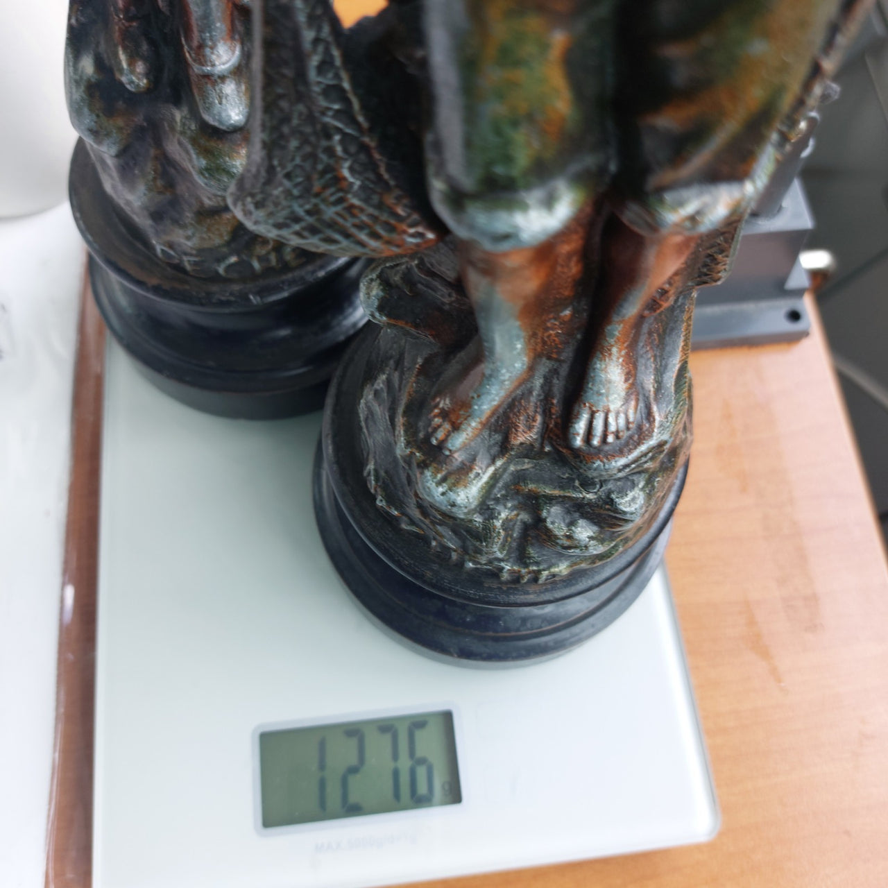 Vintage Pecheuse Pecheur Fisherman & woman Statues Pair Patina Bronze Look15