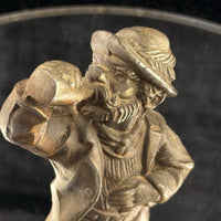 Thumbnail for Drunkard Bronze Figurine on Marble Base Man Drinking Bottle 5” Bar Art3