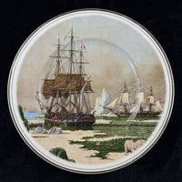 Thumbnail for John Ward China Bone Plates Set of 2 Whalers & Return to Harbour Nautical Ship2