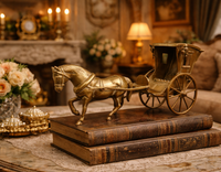 Thumbnail for A large antique brass, Big horse with cab. 4.5 Kg Nicely sculpted and cast. gift0